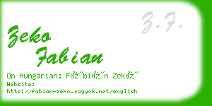 zeko fabian business card